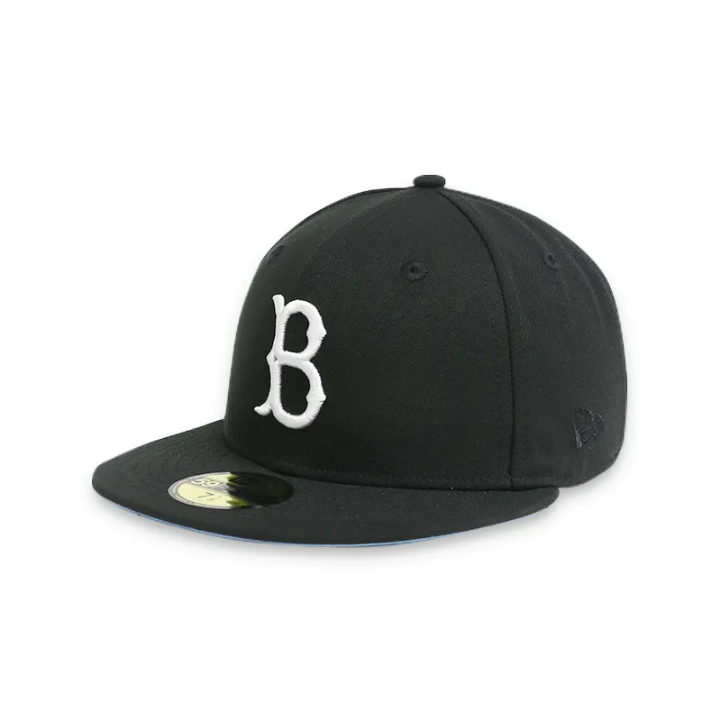 [70645213] Brooklyn Dodgers Men's Black Fitted Hats