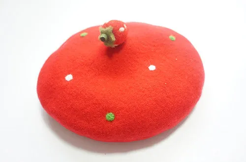 ''A STRAWBERRT'' POINT RED BERET BY51020