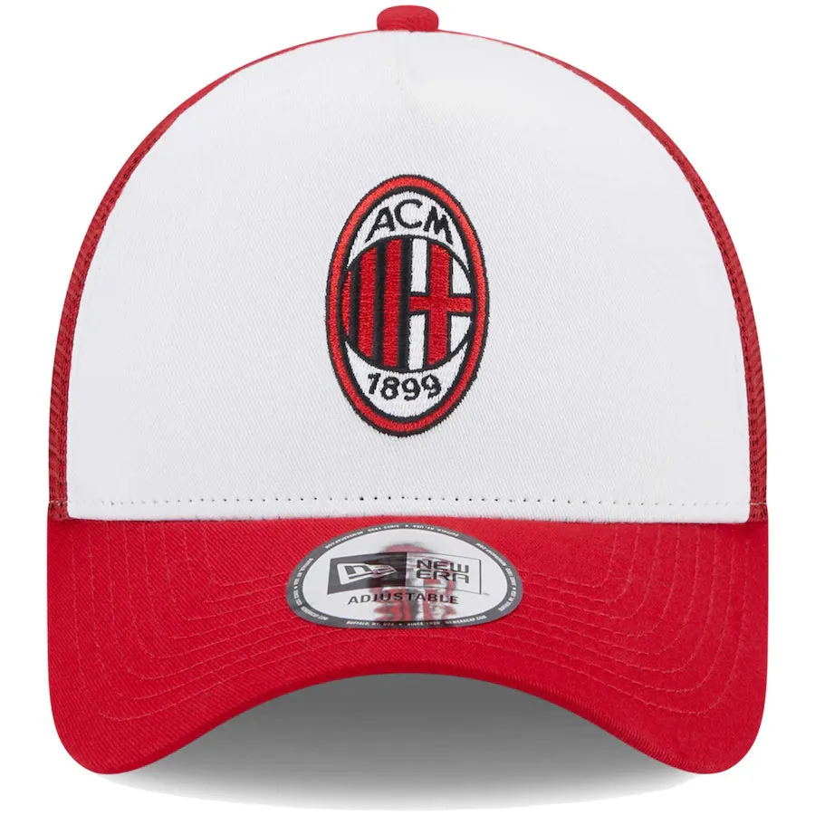 AC Milan New Era Core E-Frame Trucker Adjustable Hat - White/Red