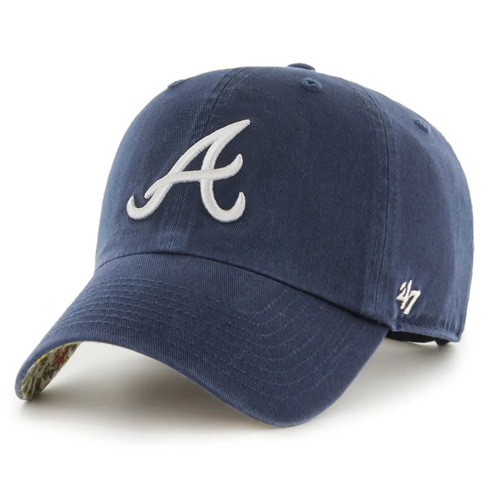 Atlanta Braves Tapestry Under CLEAN UP Strap Back Cap MLB Baseball By '47 Brand