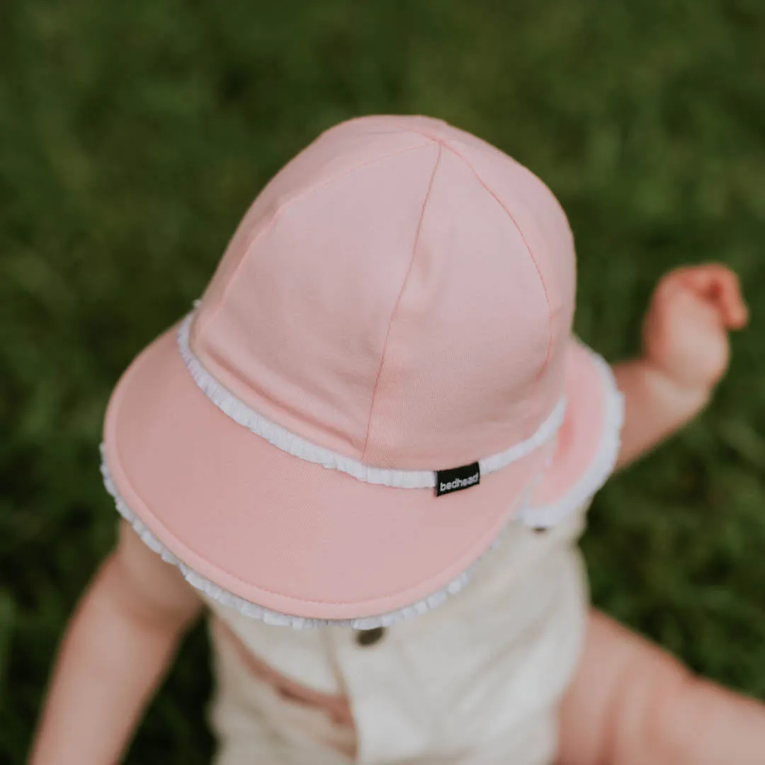 Baby Legionnaire Flap Sunhat - Blush Ruffle