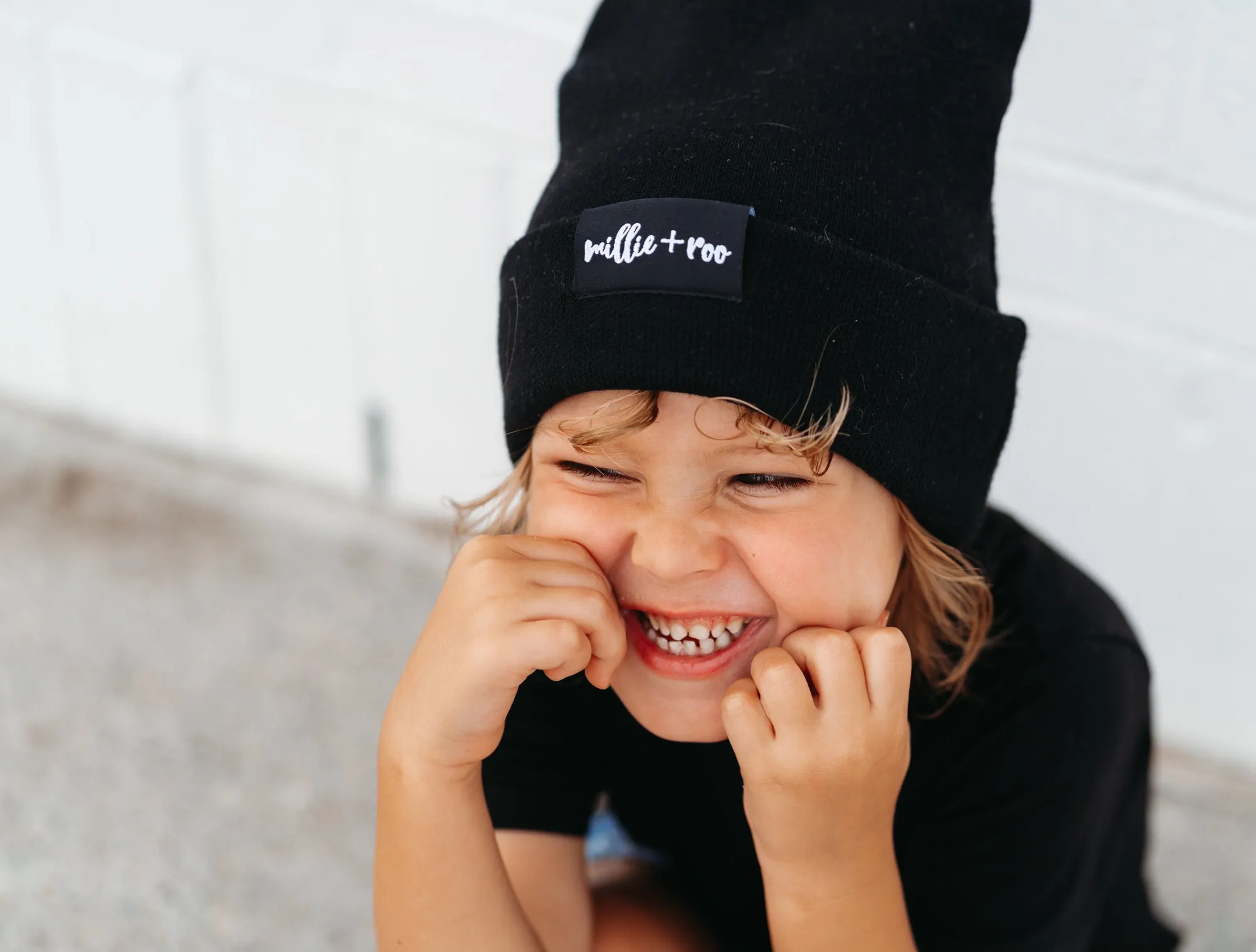 BAMBOO CUFF BEANIE- BLACK