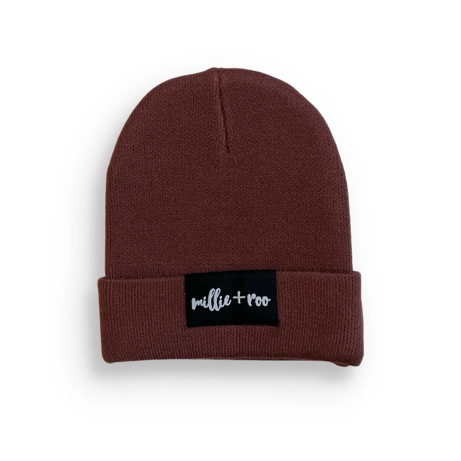 BAMBOO CUFF BEANIE- Oxblood