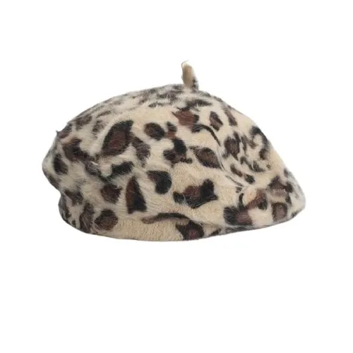 Beret Queen Leopard (Camel)