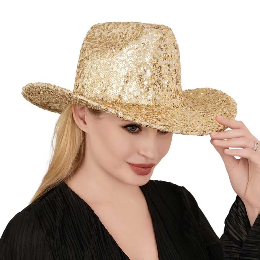 Bling Sequin Cowboy Western Hat