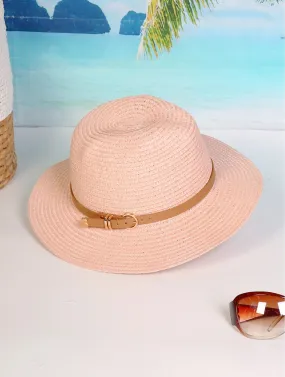 Blush Sunhat with Tan Belt Detail