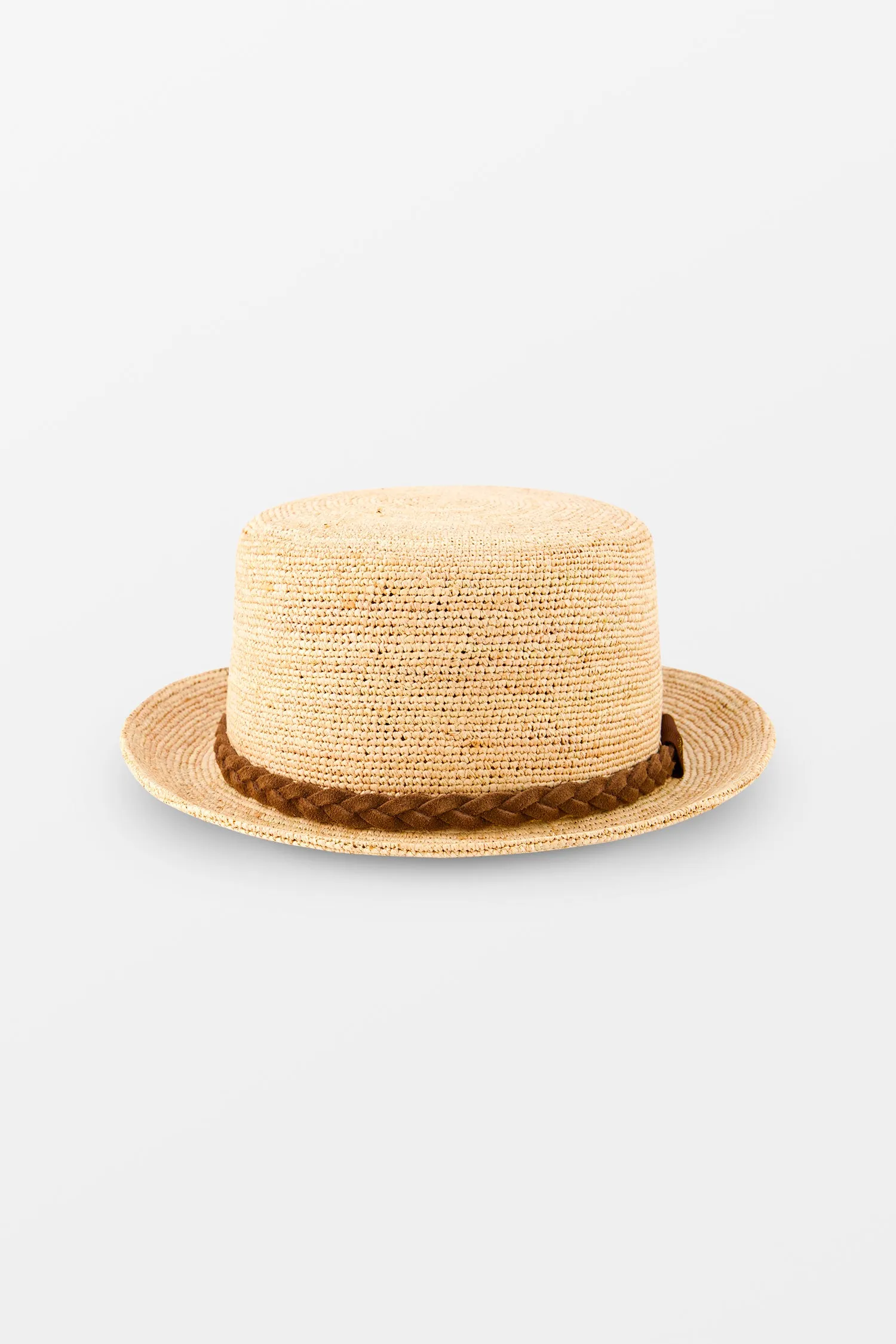 Borsalino Beige Bucket Crochet Rafia