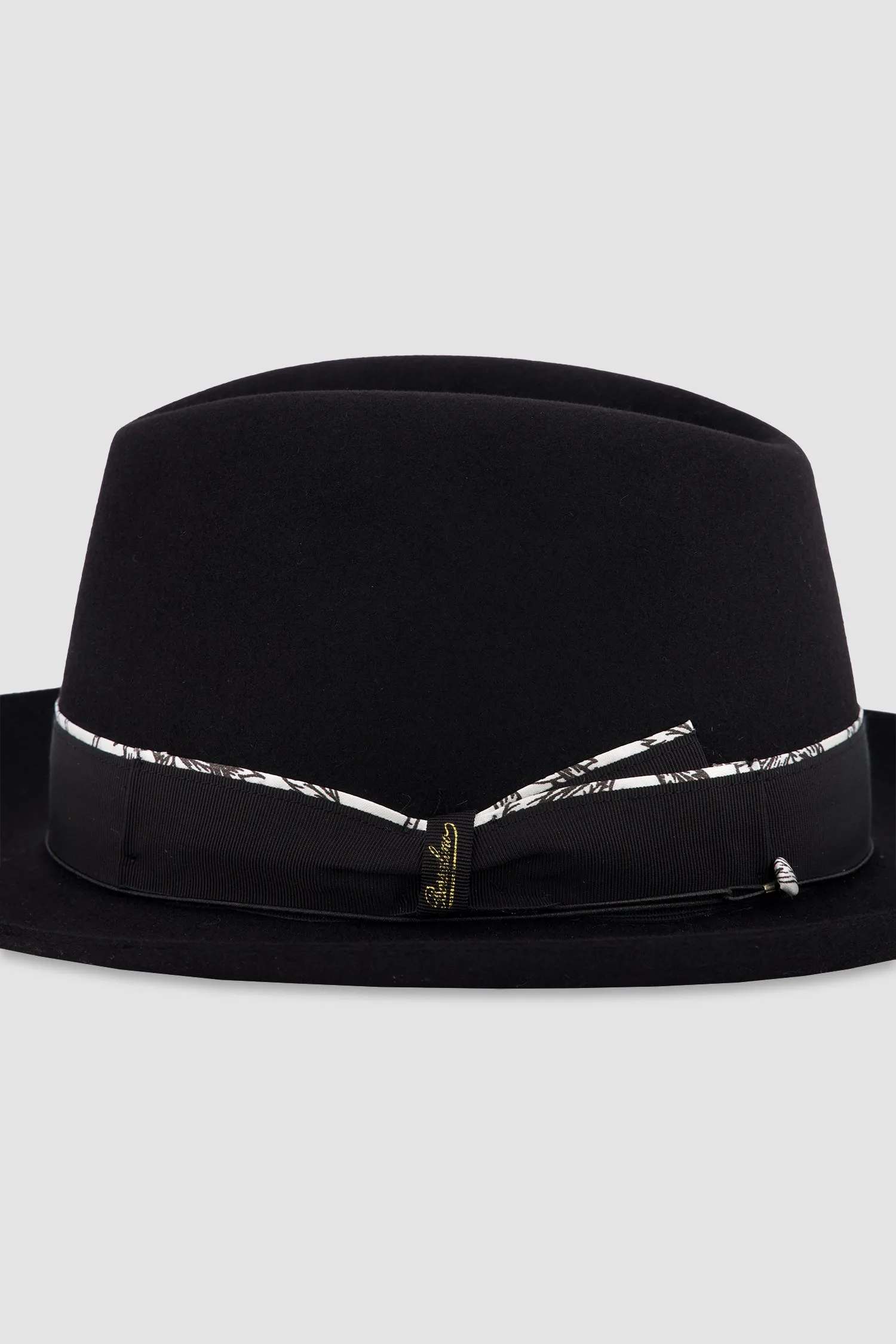 Borsalino Black Alessandria Rasato Tesa Media Hat