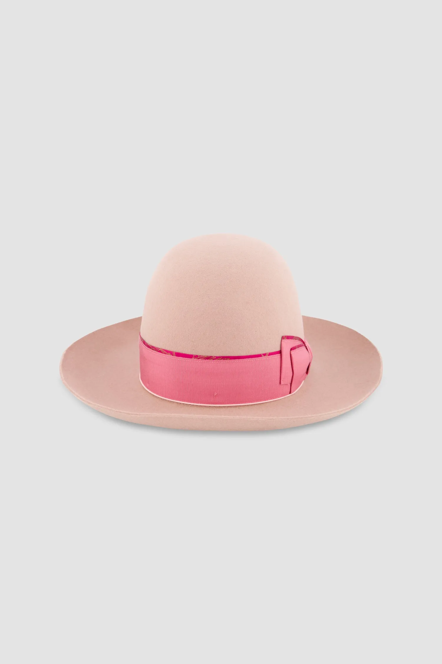 Borsalino Pink Alessandria Rasato Tesa Larga Hat