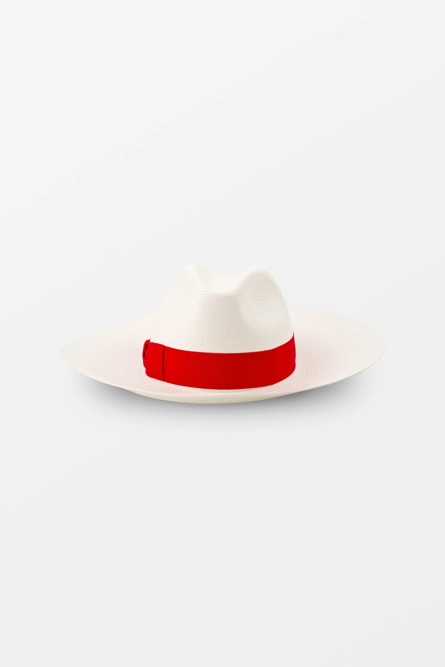 Borsalino White/Red Panama Fine Sophie