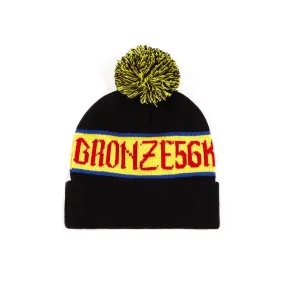 Bronze 56K Poof Ball Beanie - Black