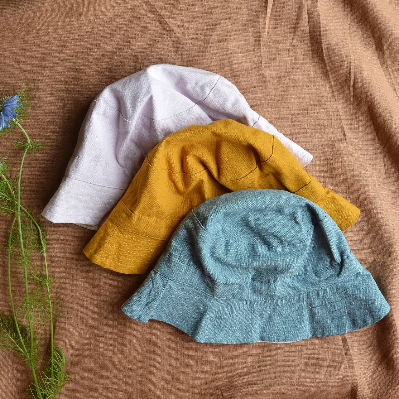 Bucket Hat in 100% Organic Cotton (Newborn-6y )