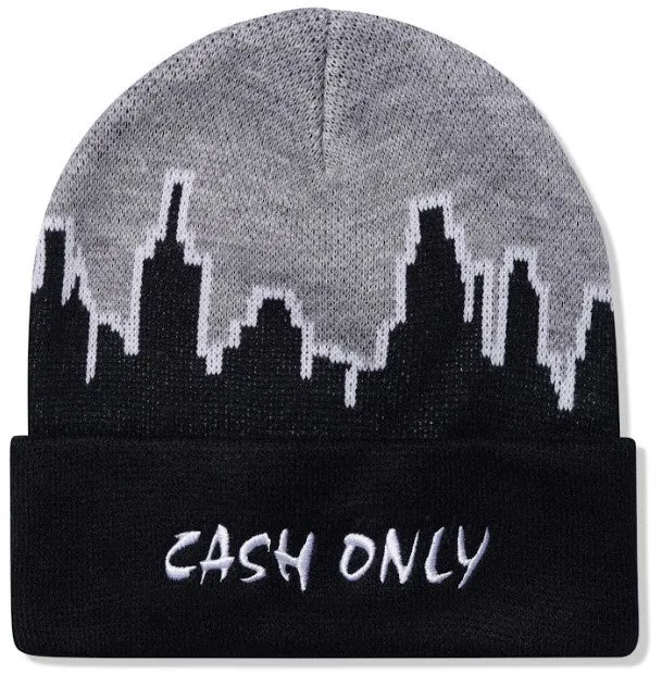 Cash Only Skyline Beanie / Black