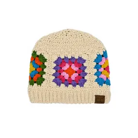 C.C Multi Color Crochet Beanie