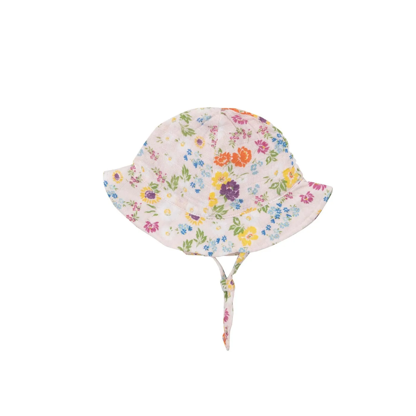 Cheery Mix Floral Muslin Sunhat by Angel Dear