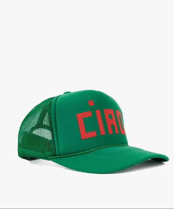 Claire V Ciao Trucker Hat - Green