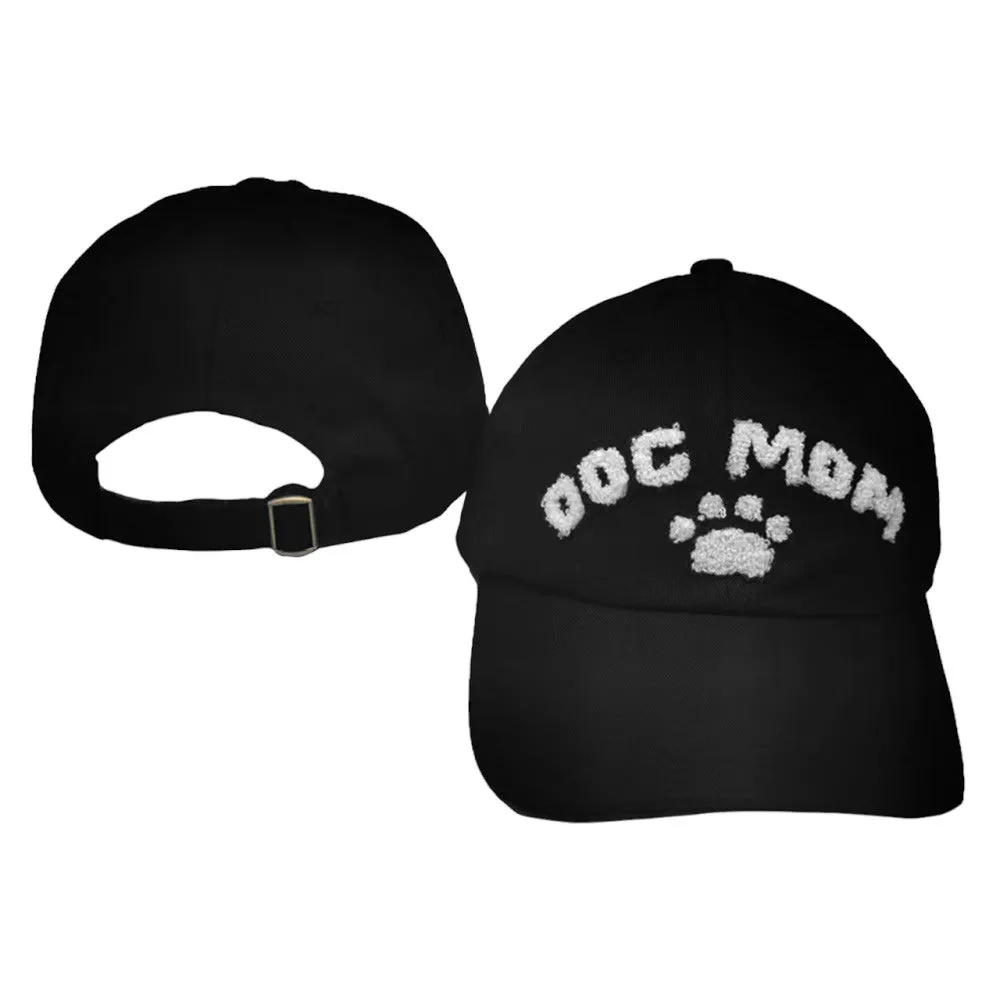 Dog Mom Message Paw Pointed Baseball Cap