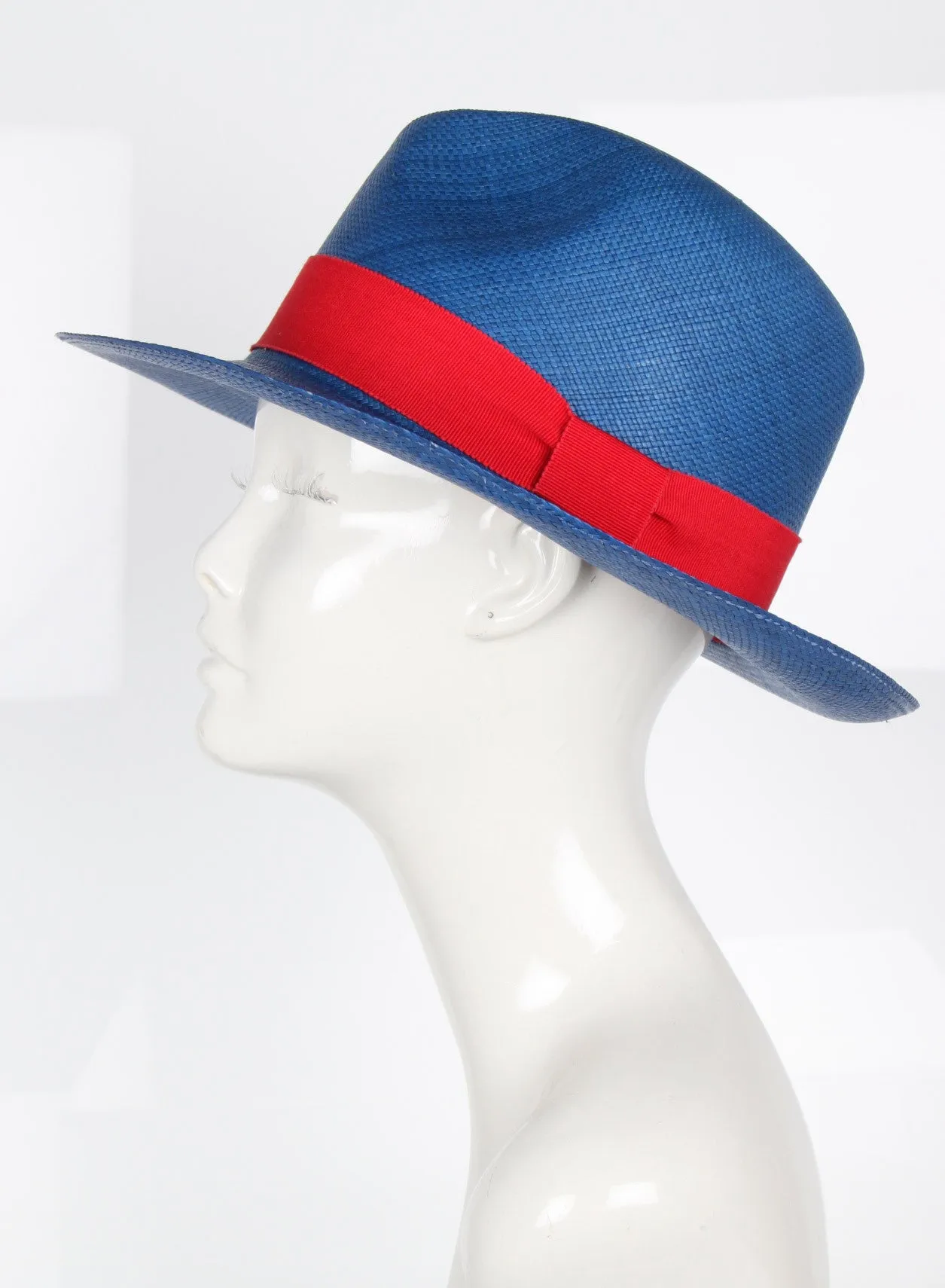 Fedora Hat, Blue/Red