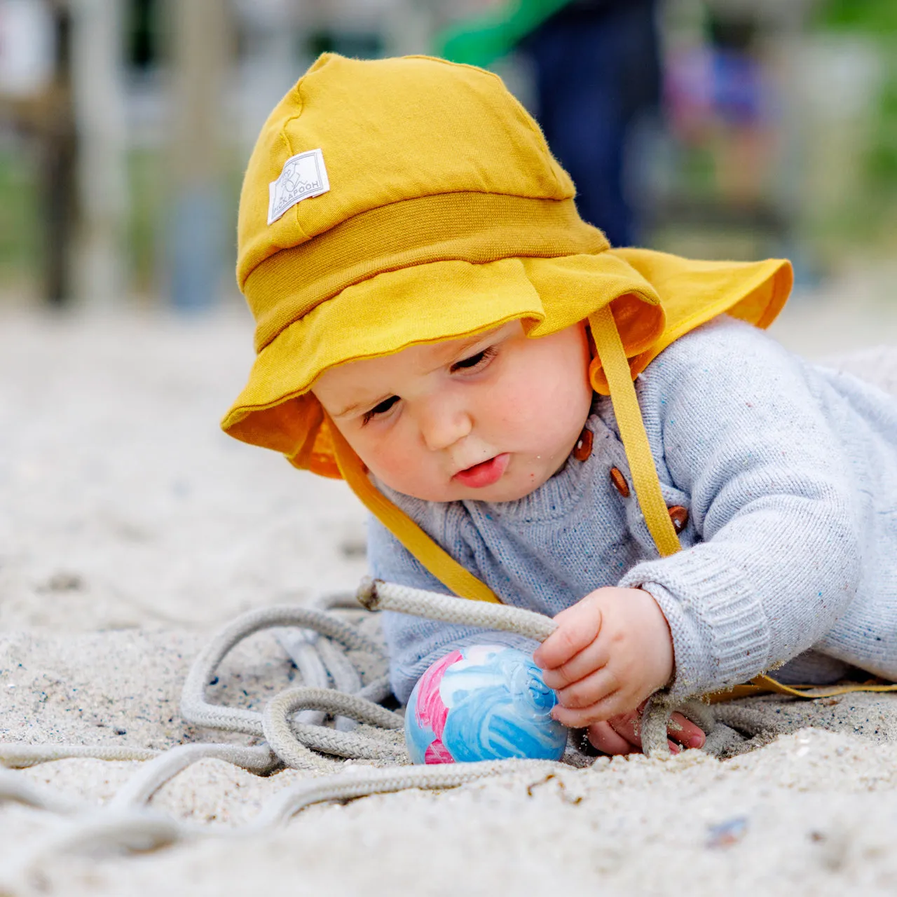 Firefighter Sun Hat - 100% Organic Cotton Muslin (6m-5y )