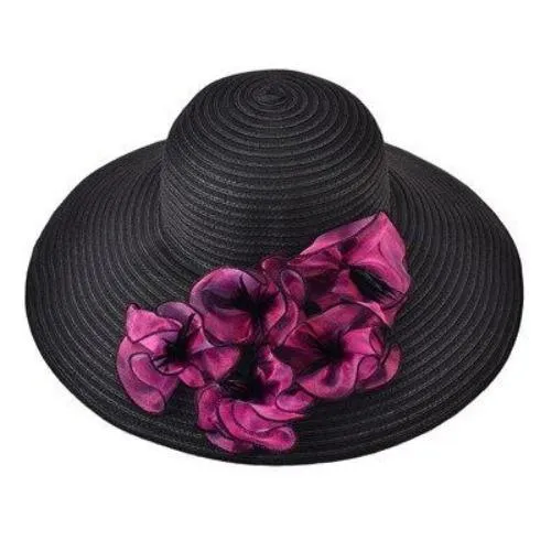 Floppy Large Brim Straw Fascinator Sun Hat