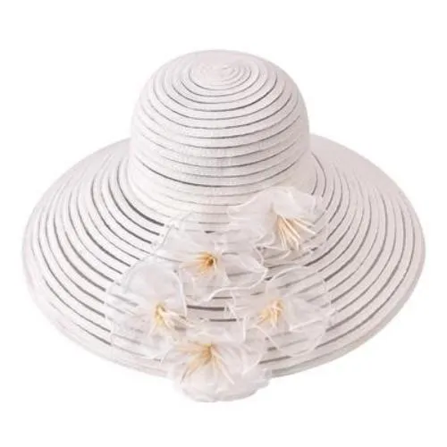 Floppy Large Brim Straw Fascinator Sun Hat