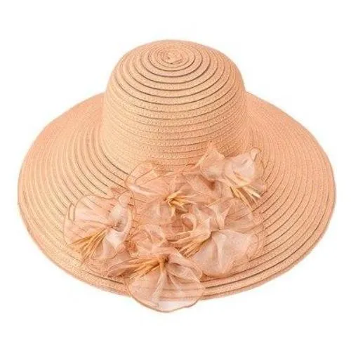 Floppy Large Brim Straw Fascinator Sun Hat