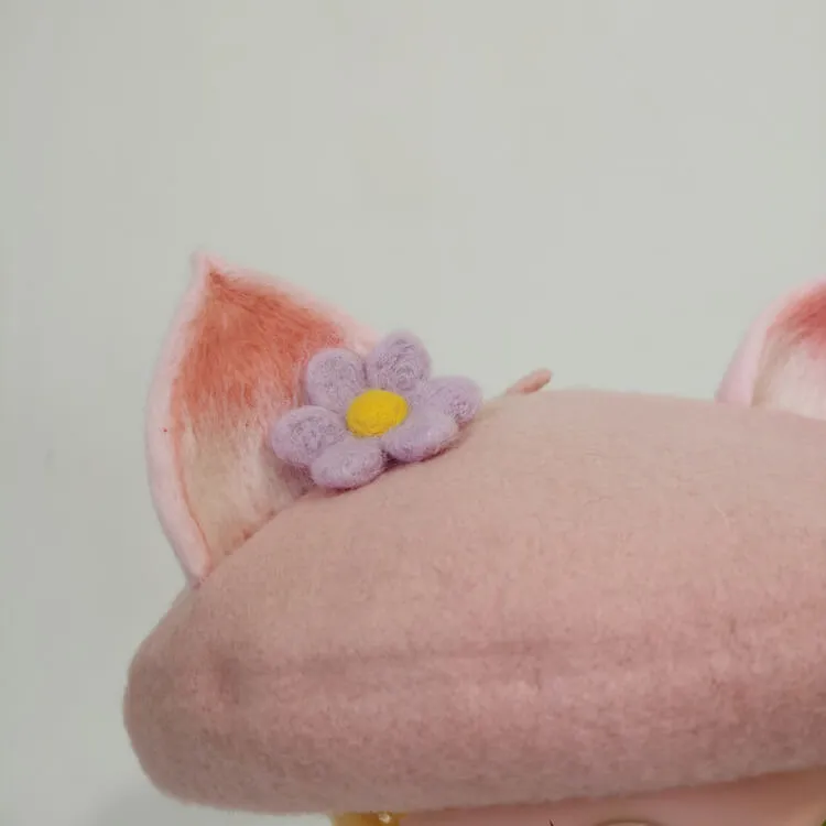 HANDMADE CUTE LOVELY Fox ear Wool Beret HAT BY9002