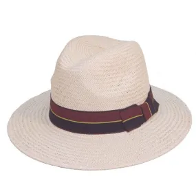 Hazy Blue Straw Fedora Mens Hat