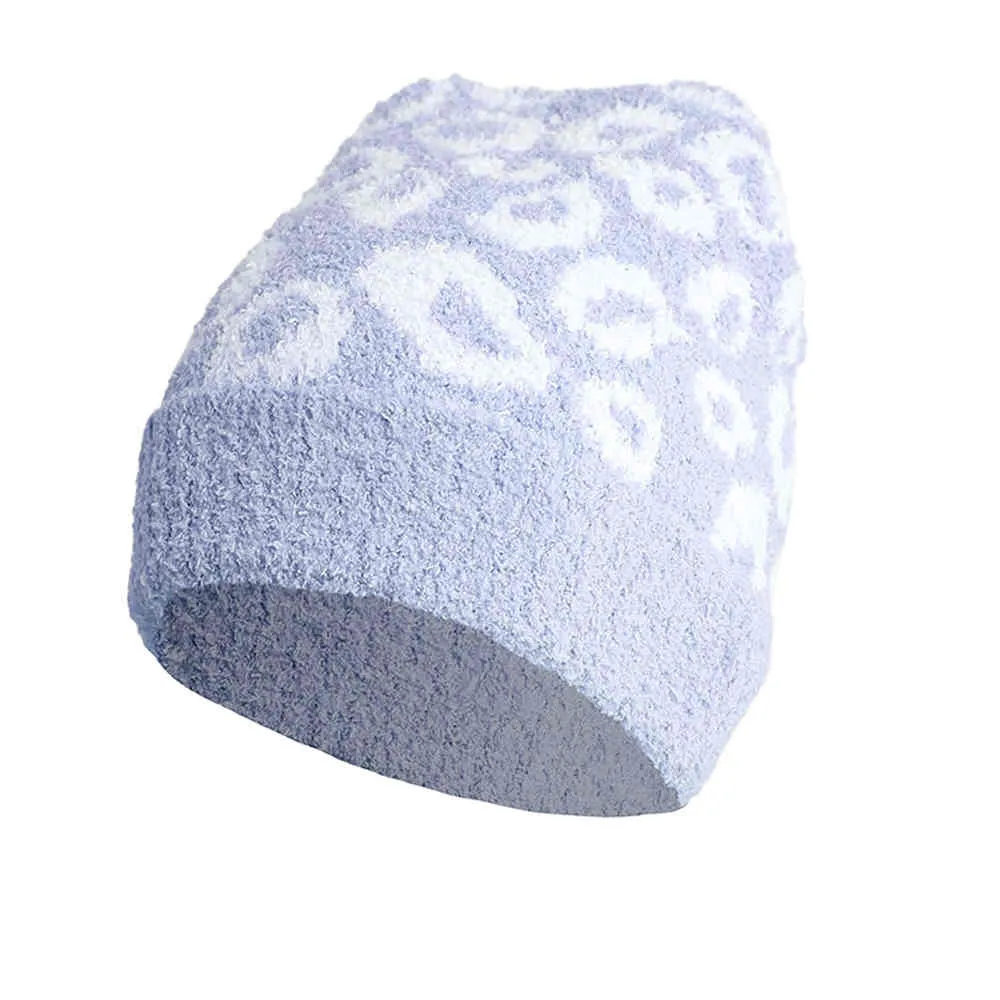 Kids Animal Patterned Beanie Hat Leopard Knit Cuff Hat