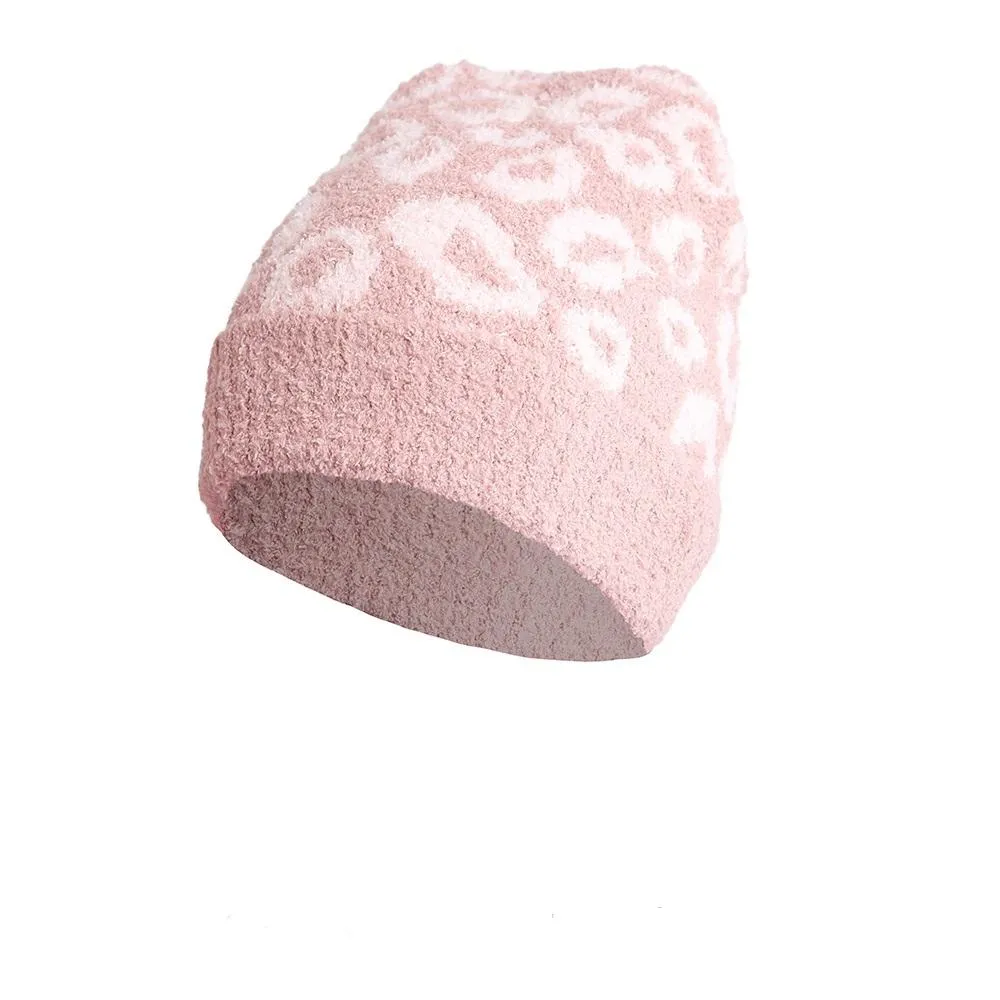 Kids Animal Patterned Beanie Hat Leopard Knit Cuff Hat