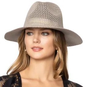 Lurex Metallic Straw Panama Sun Hat