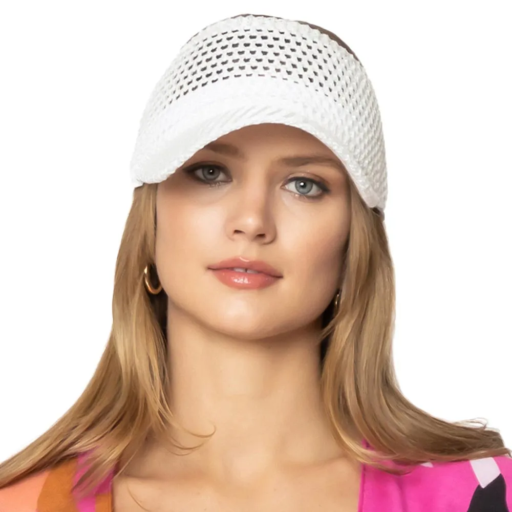 Lurex Metallic Visor Sun Hat