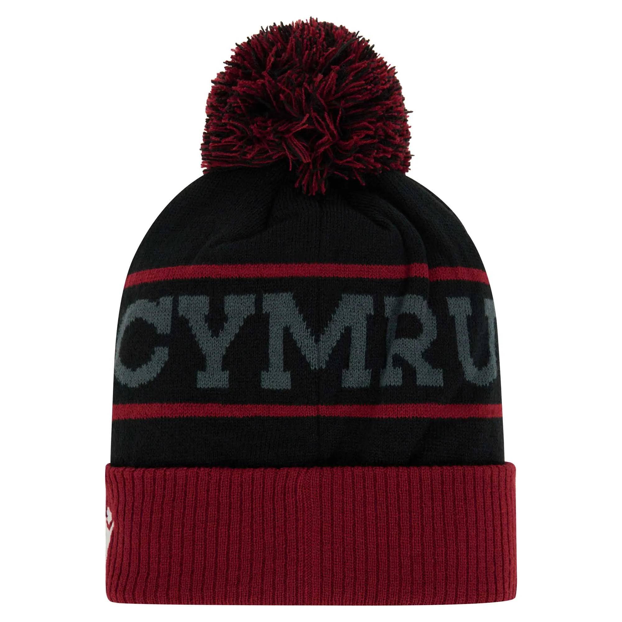 Macron Wales Rugby Bobble Beanie 23/24 - Black