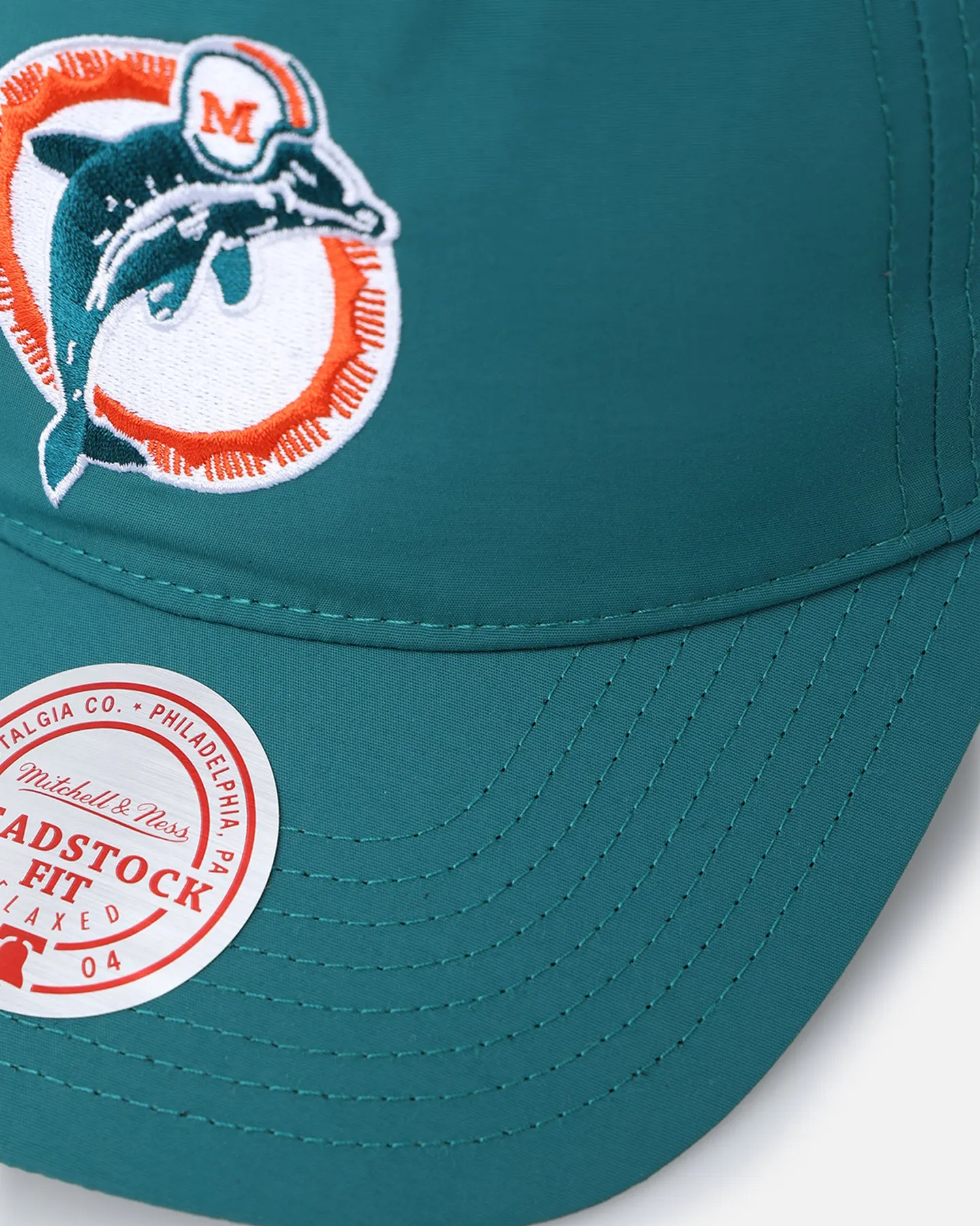 Mitchell & Ness Miami Dolphins Retro Teal Matte Nylon Origins Snapback Cap - Classic Sports Hat for Fans