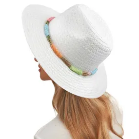 Multi Color Straw Band Straw Hat