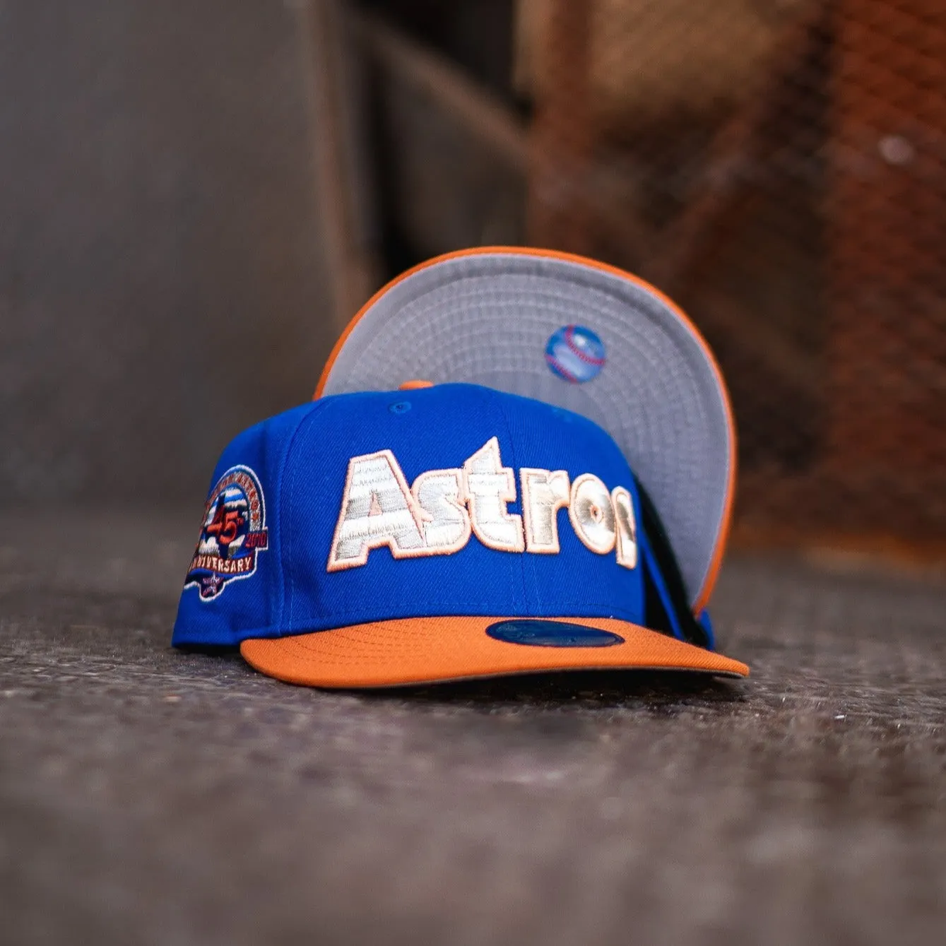 New Era Houston Astros 45th Anniversary Good Grey UV (Azure/Clay Orange)