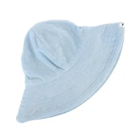 oh baby! Cotton Terry Sun Hat with Strap - Sky Blue