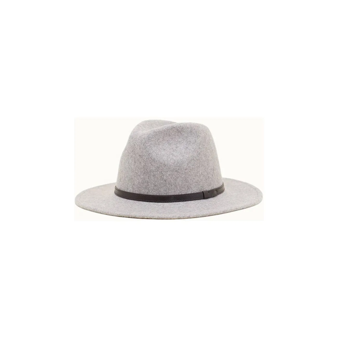 Olive & Pique - GARRISON - 100% Wool Felt Heather Gray Rancher, Vivid Hunter Green Satin Lining Hat