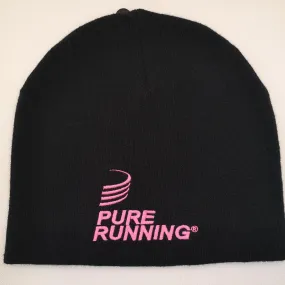 Pure Running Classic Beanie Pink Logo