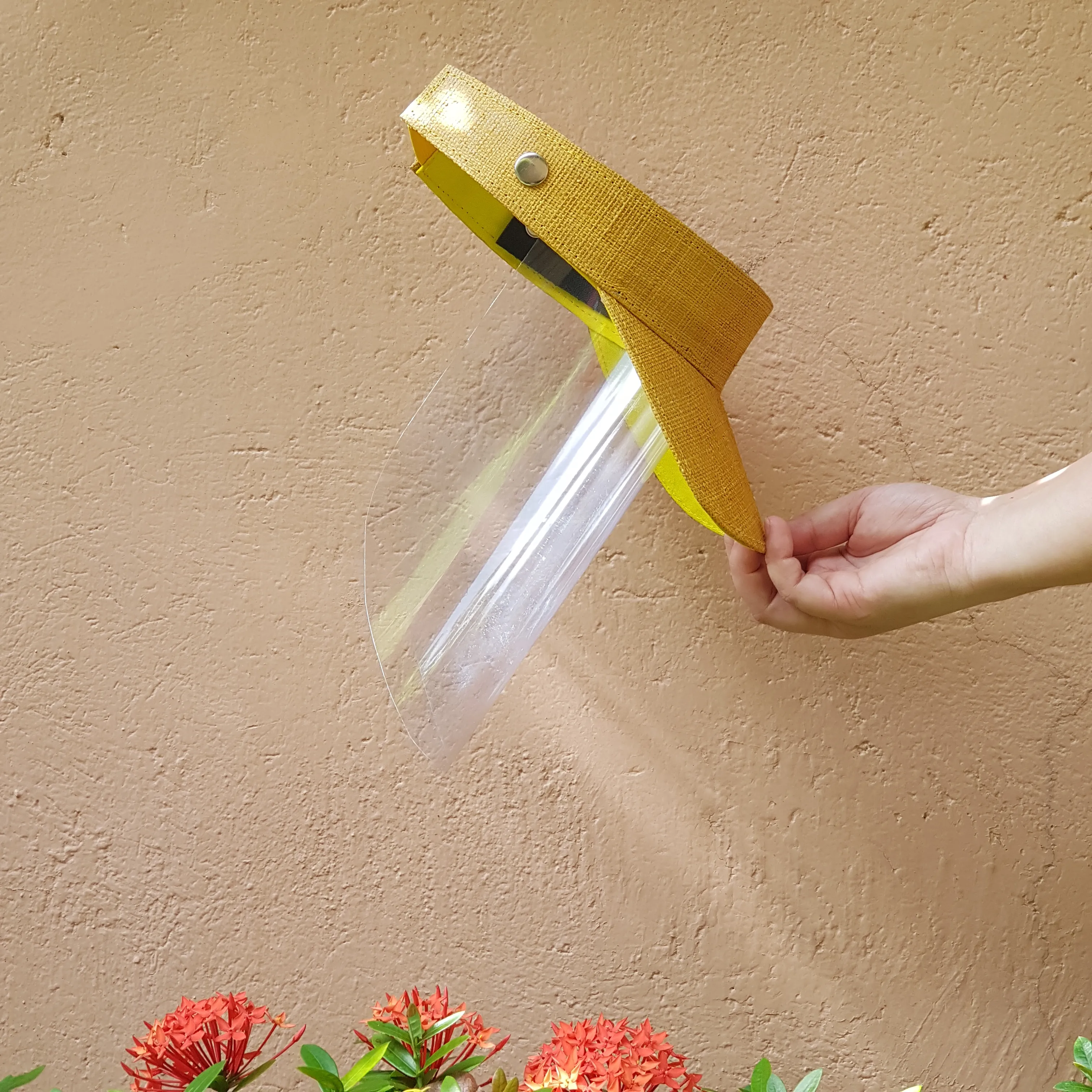 Raffia Visor   Face Shield (Mustard)