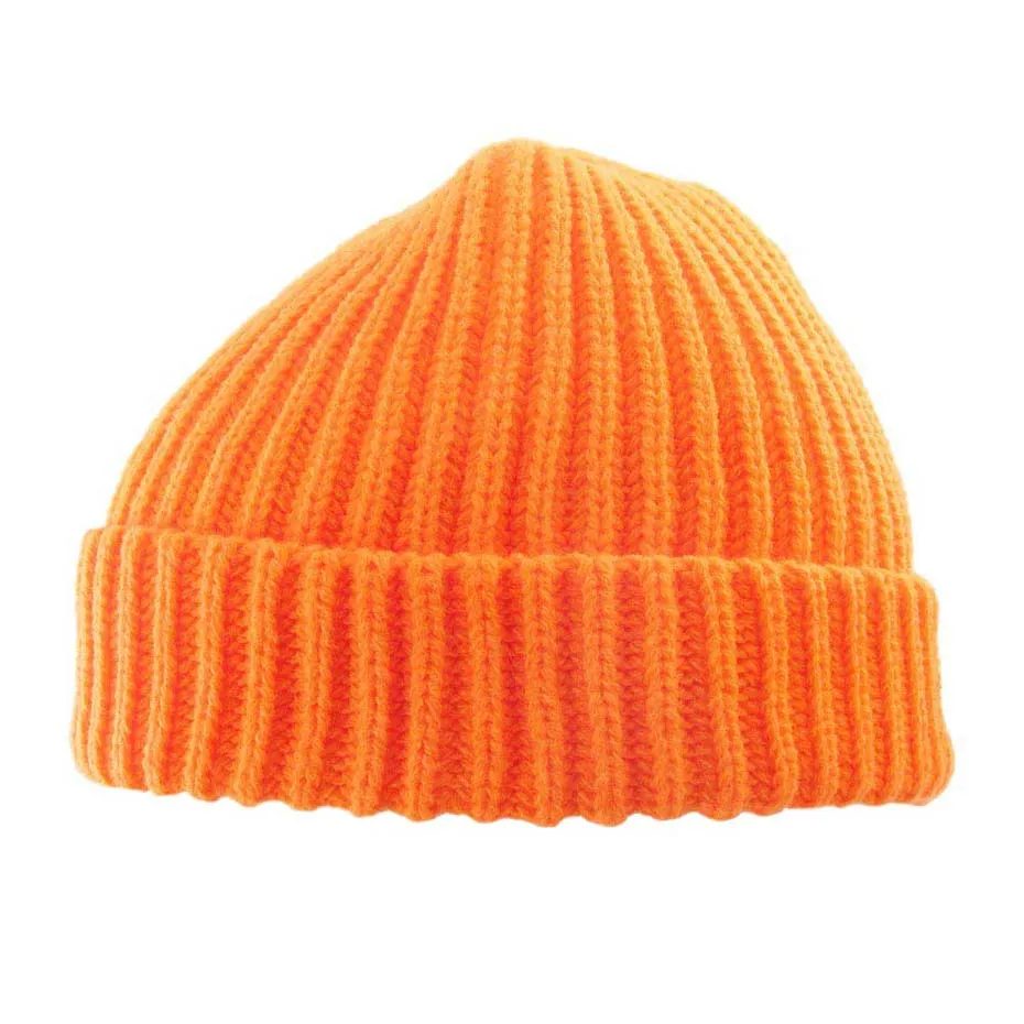 Ribbed Knit Cuffed Beanie Hat