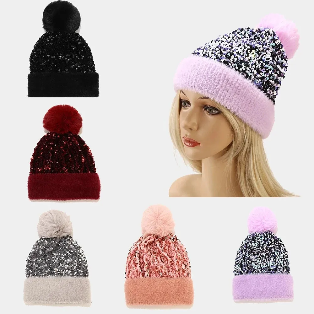 Sequins Beanie Skullies