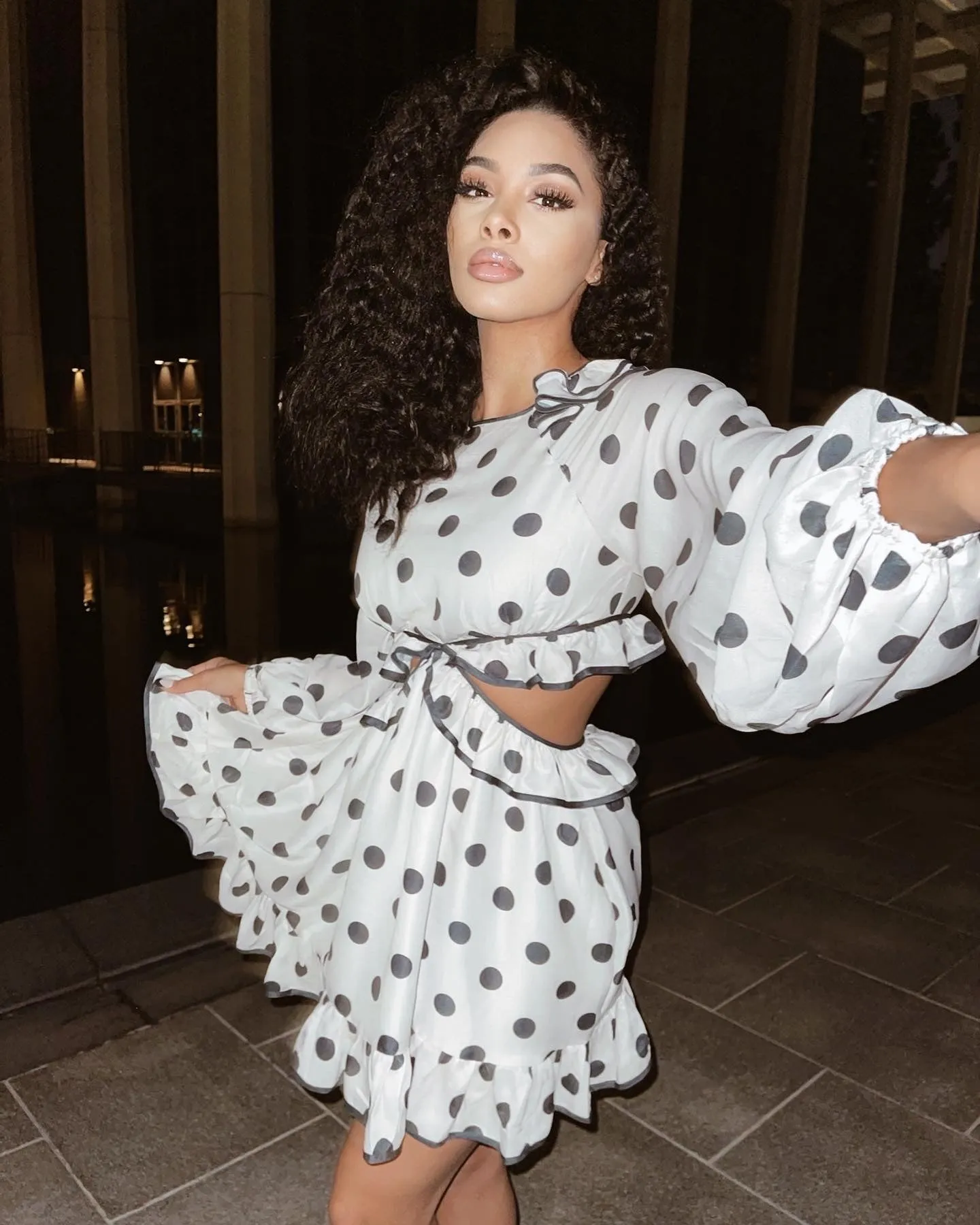 ‘SERENE’ Polka Dot Dolly Dress