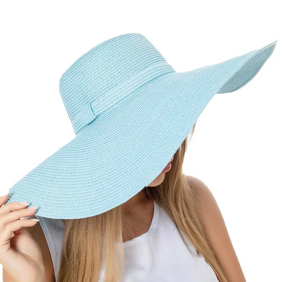 Solid Floppy Straw Sun Hat