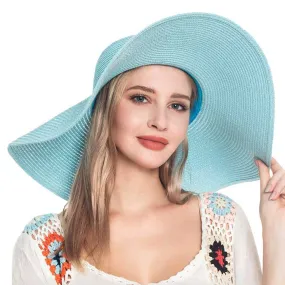 Solid Floppy Straw Sun Hat