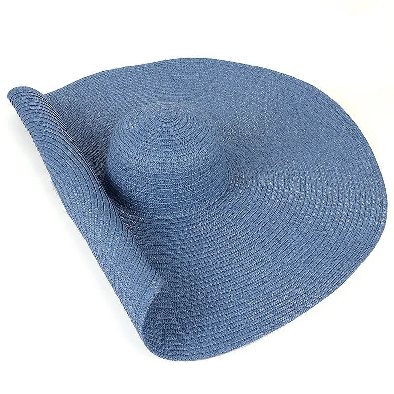 Sun Hat 25CM Wide Brim Oversized Beach Hats For Women Large Straw Hat