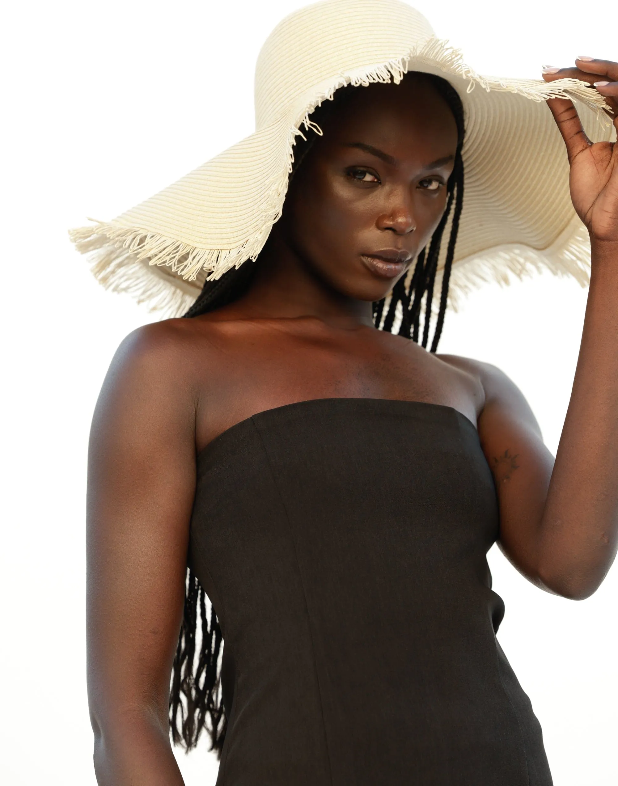 Tamara Wide Brim Straw Hat (Sand)