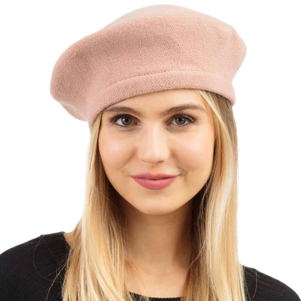 Trendy Fashionable Winter Stretchy Solid Beret Hat