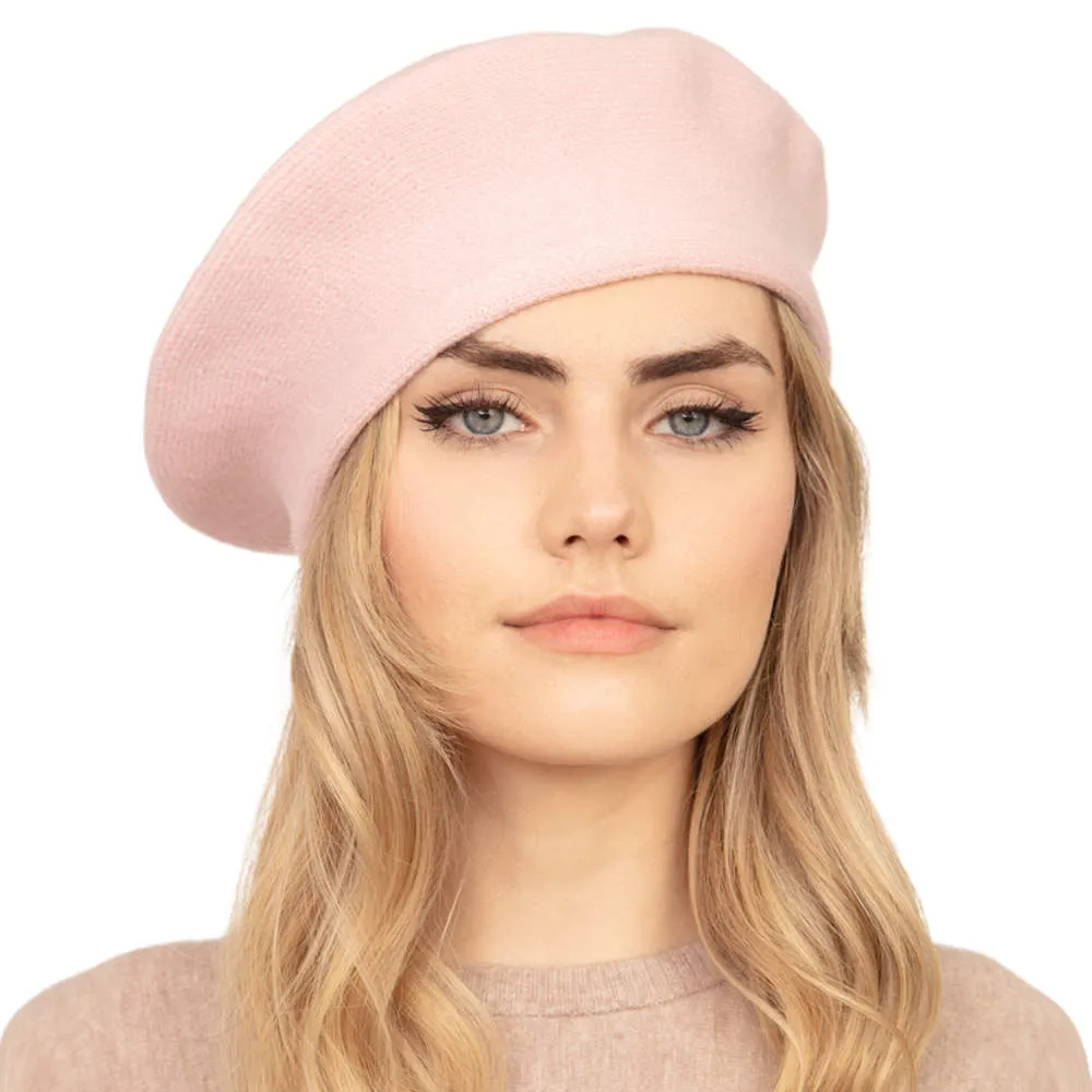 Trendy Fashionable Winter Stretchy Solid Beret Hat