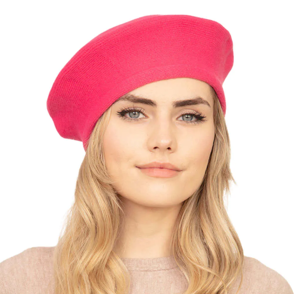 Trendy Fashionable Winter Stretchy Solid Beret Hat